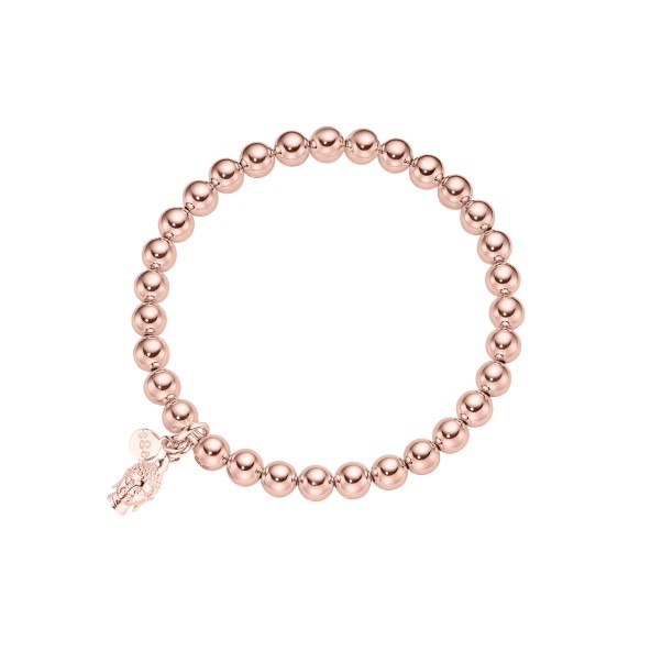 ladies bracelet buddha sterling silver rosegold-plated