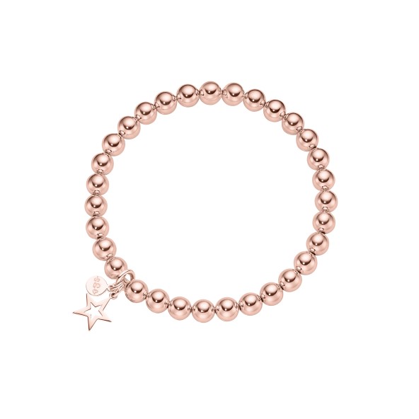 ladies bracelet star cutout sterling silver rosegold-plated
