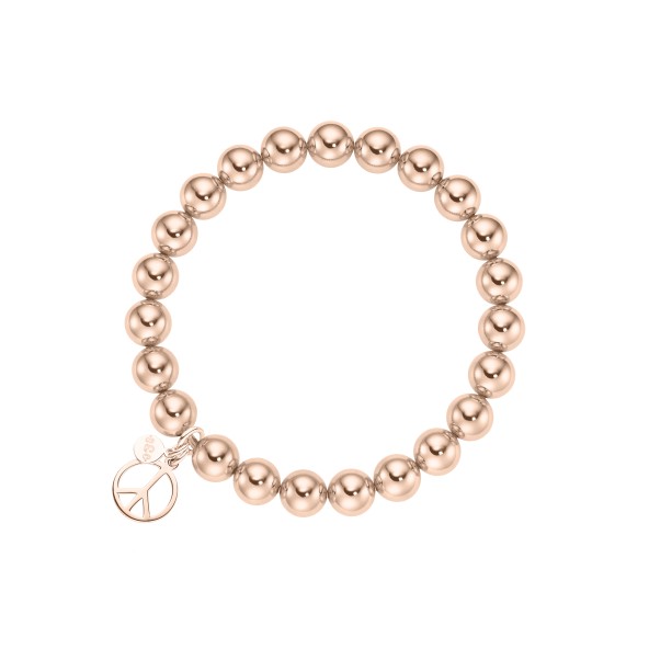 ladies bracelet peace rosegold-plated