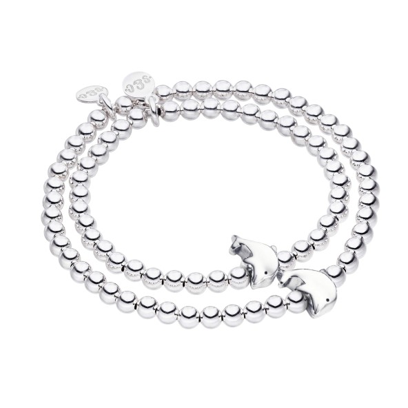 Mother & daughter set dolphin sterling silver