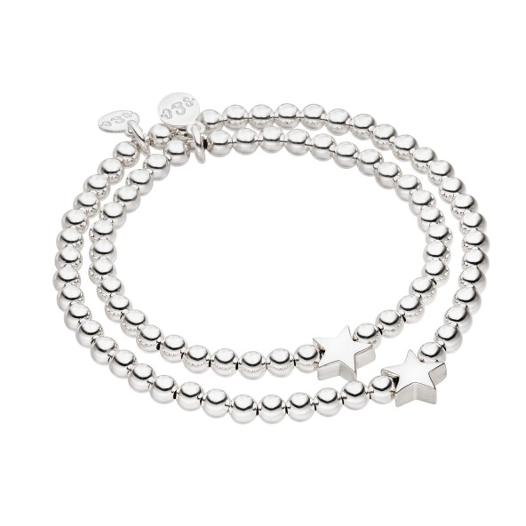 Mother & daughter set star sterling silver gold plated