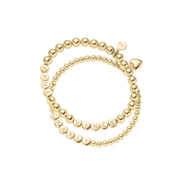 name bracelet classic set Sterling silver gold plated