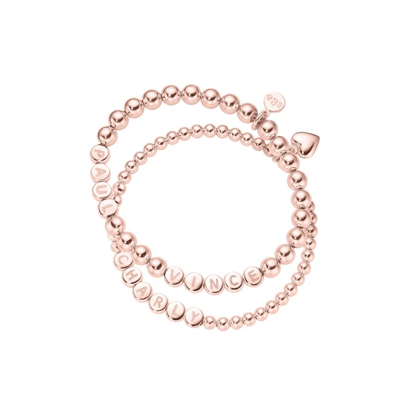 name bracelet classic set Sterling silver rose gold plated