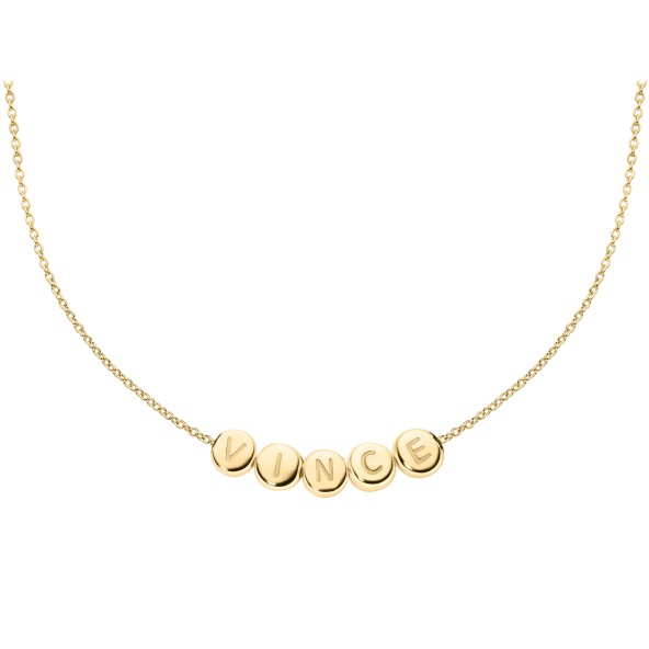 letter necklace 18 karat gold