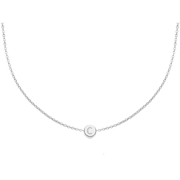 One letter necklace / 18 Karat white-gold