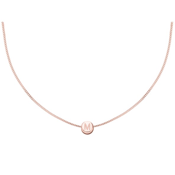 One letter necklace / 18 Karat rose-gold
