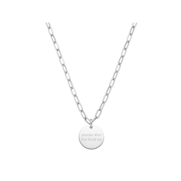 solo II bold necklace 18 karat white gold