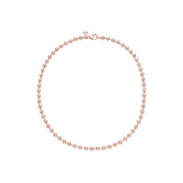 short ball chain 'bold' sterling silver rosegold-plated