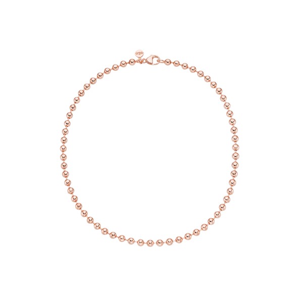 short ball chain 'bold' sterling silver rose gold-plated