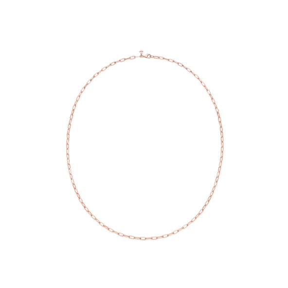 long link chain sterling silver rosegold-plated