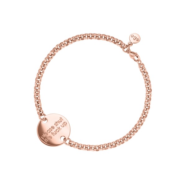 classic no.5 engraving bracelet 18 karat rose gold