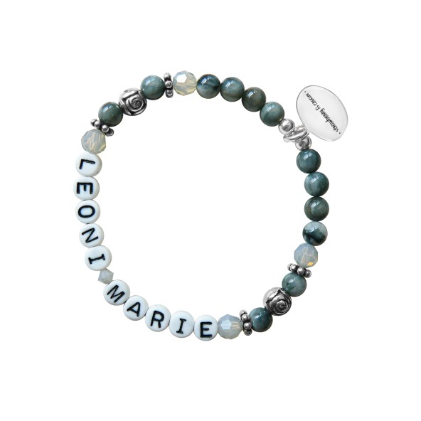 ladies name bracelet grey