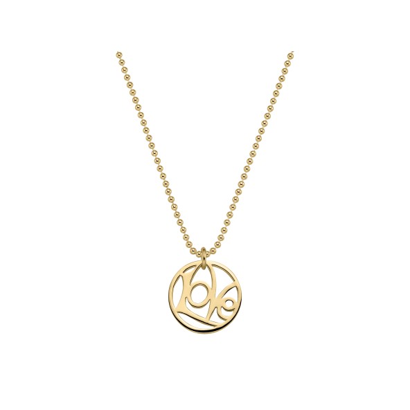LoVe necklace sterling silver rose gold-plated