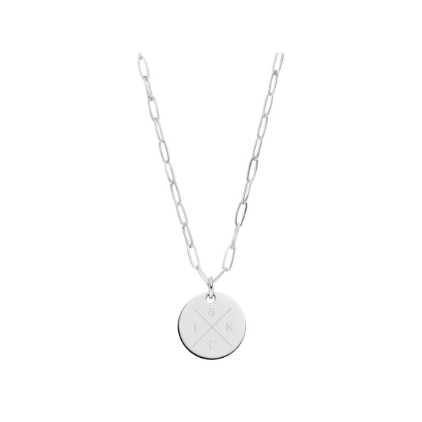 ladies monogram necklace sterling silver
