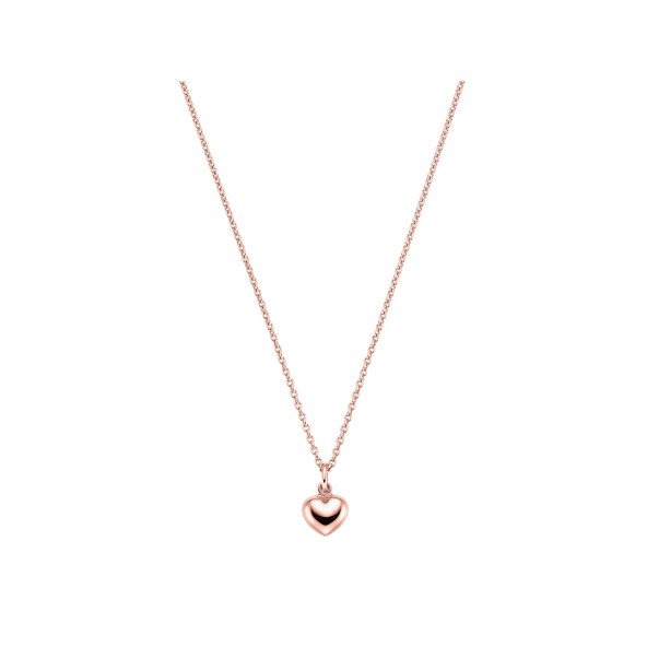 ladies heart necklace 18 karat rose gold