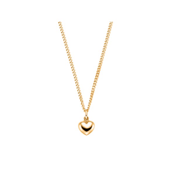 ladies heart necklace sterling silver gold-plated