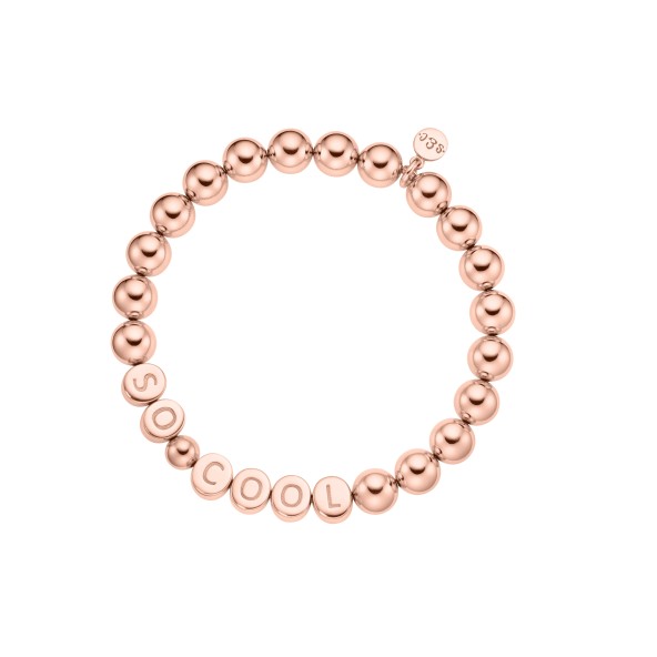 name bracelet classic BOLD sterling silver rose-gold plated