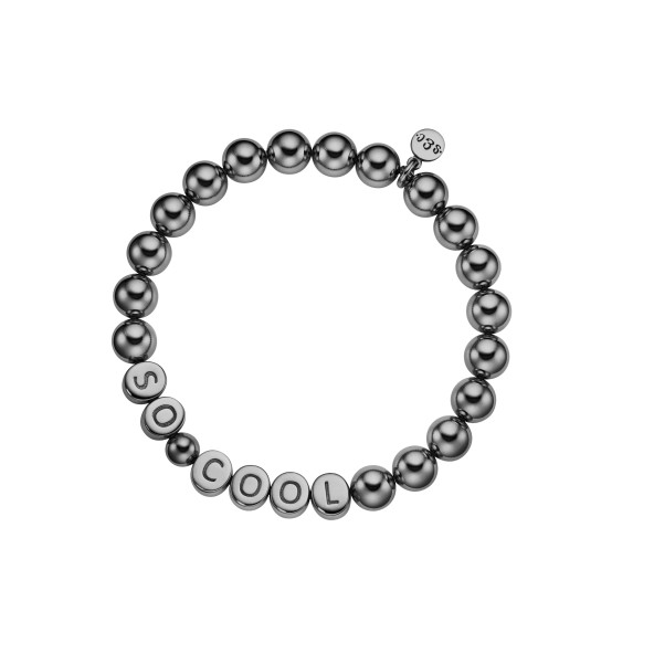 name bracelet classic BOLD sterling silver black plated