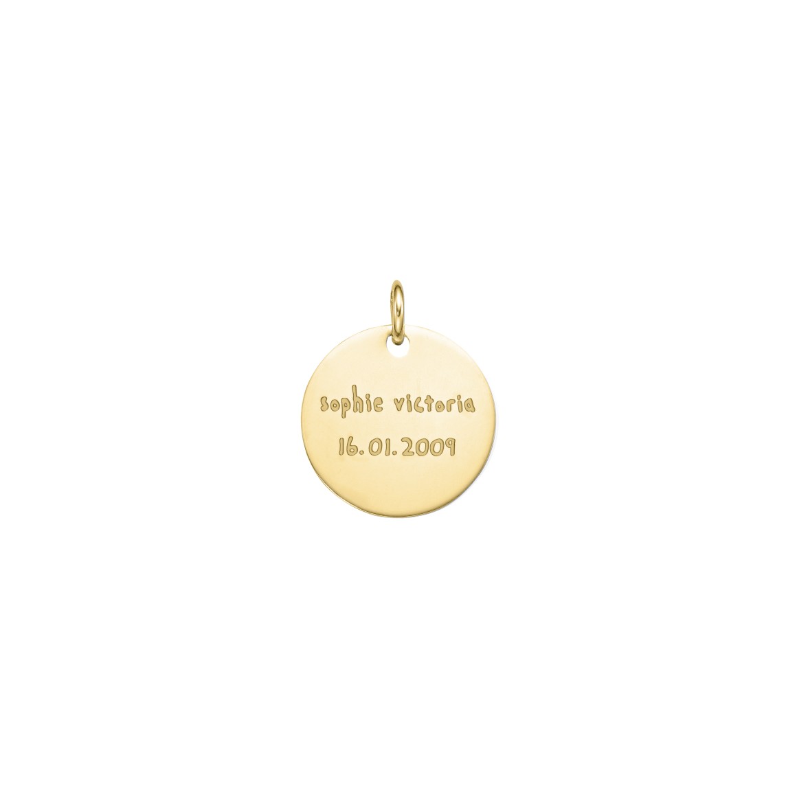 engraved pendant 18 karat gold