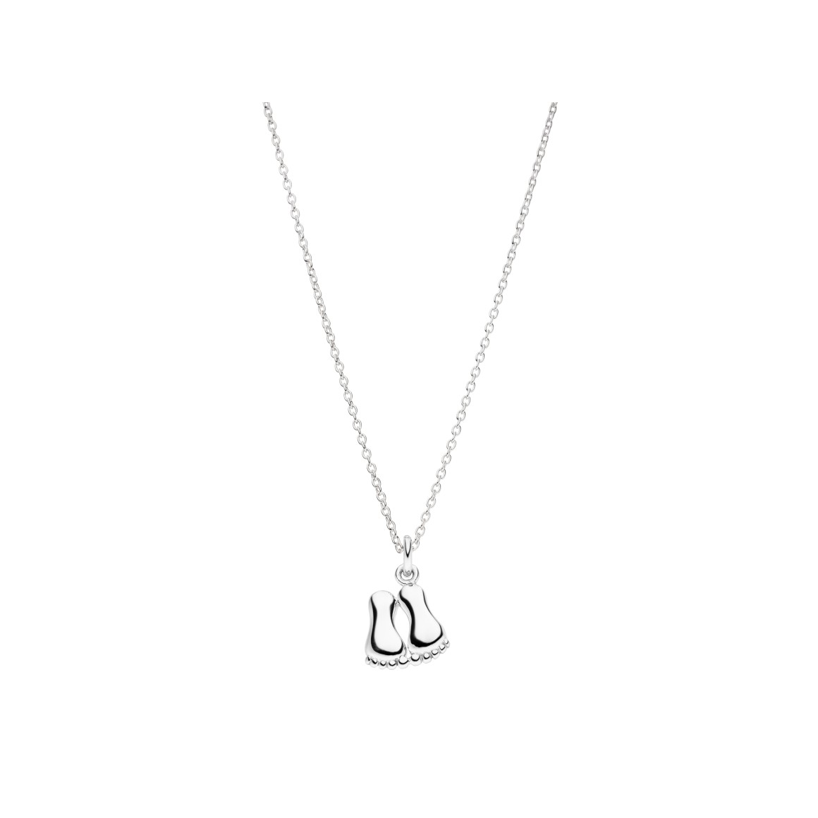 ladies baby feet necklace sterling silver