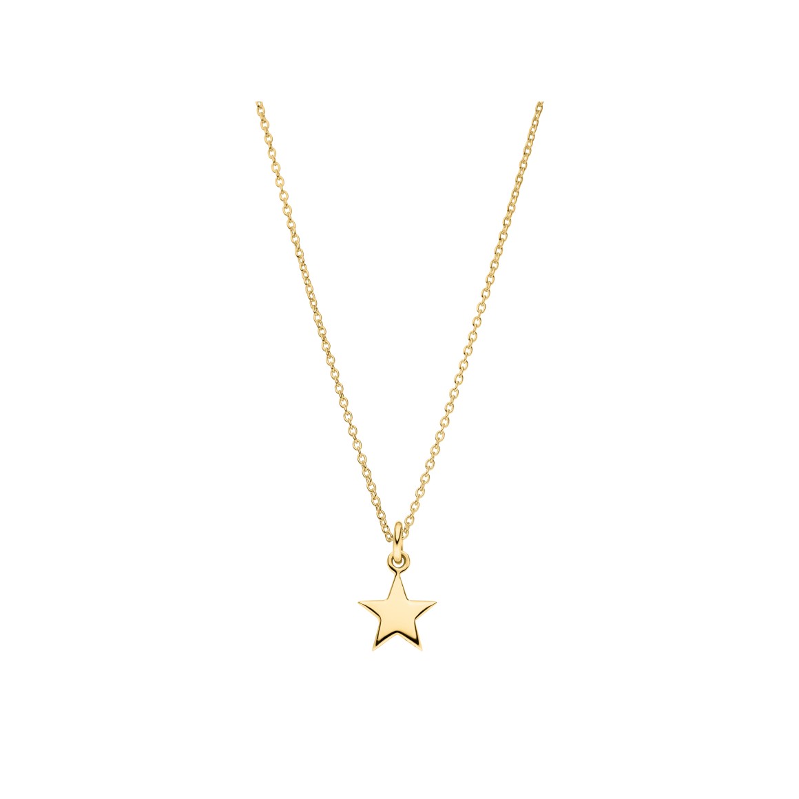 ladies star necklace sterling silver gold-plated