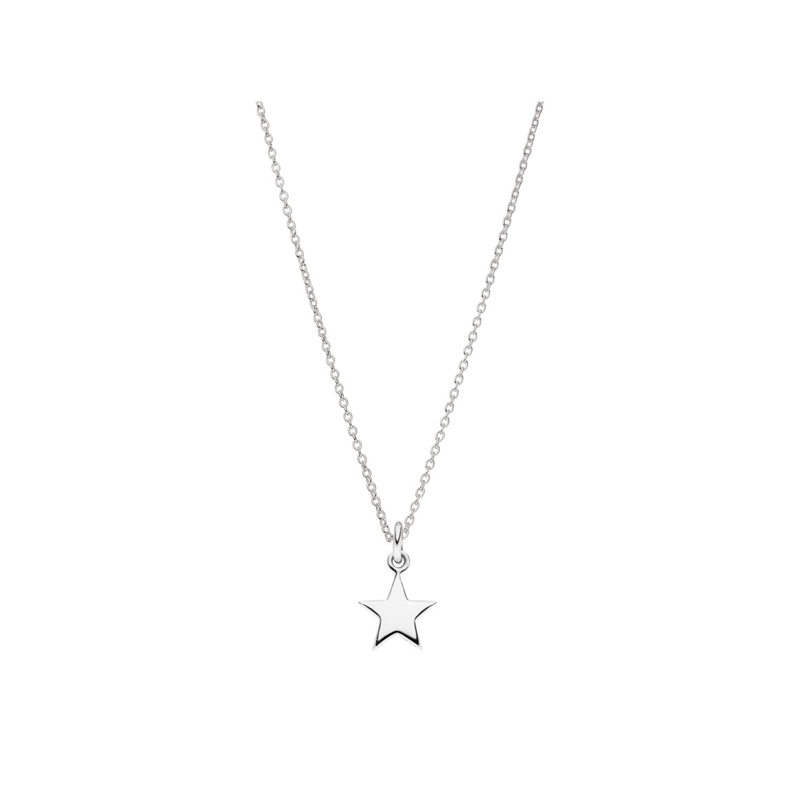 ladies star necklace sterling silver