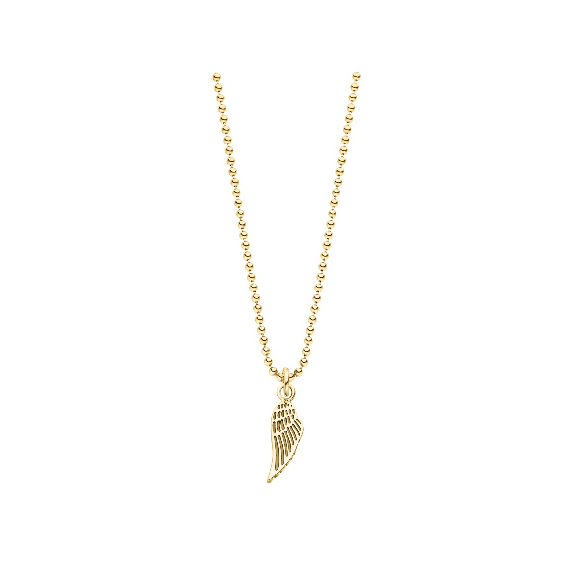 ladies angelwing necklace sterling silver gold-plated
