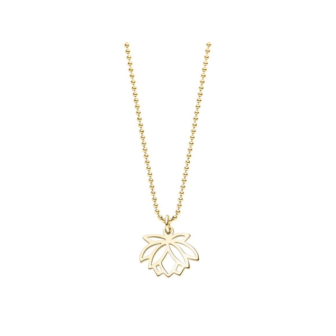 lotus flower necklace sterling silver gold-plated