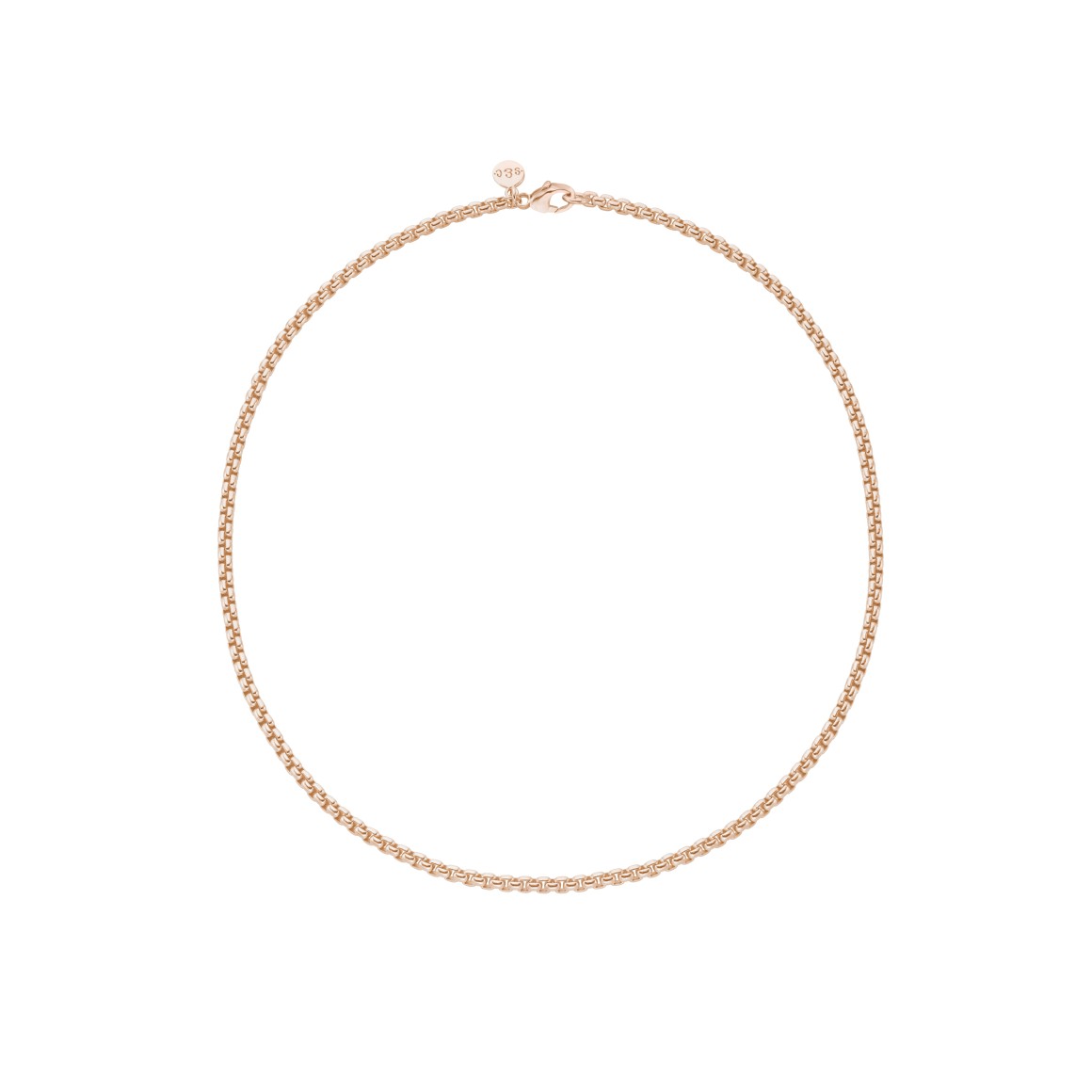 short venetian chain sterling silver rosegold-plated