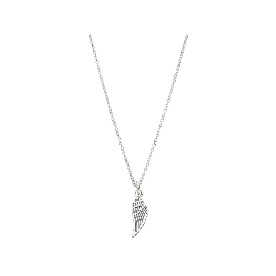 ladies angelwing necklace 18 karat white-gold