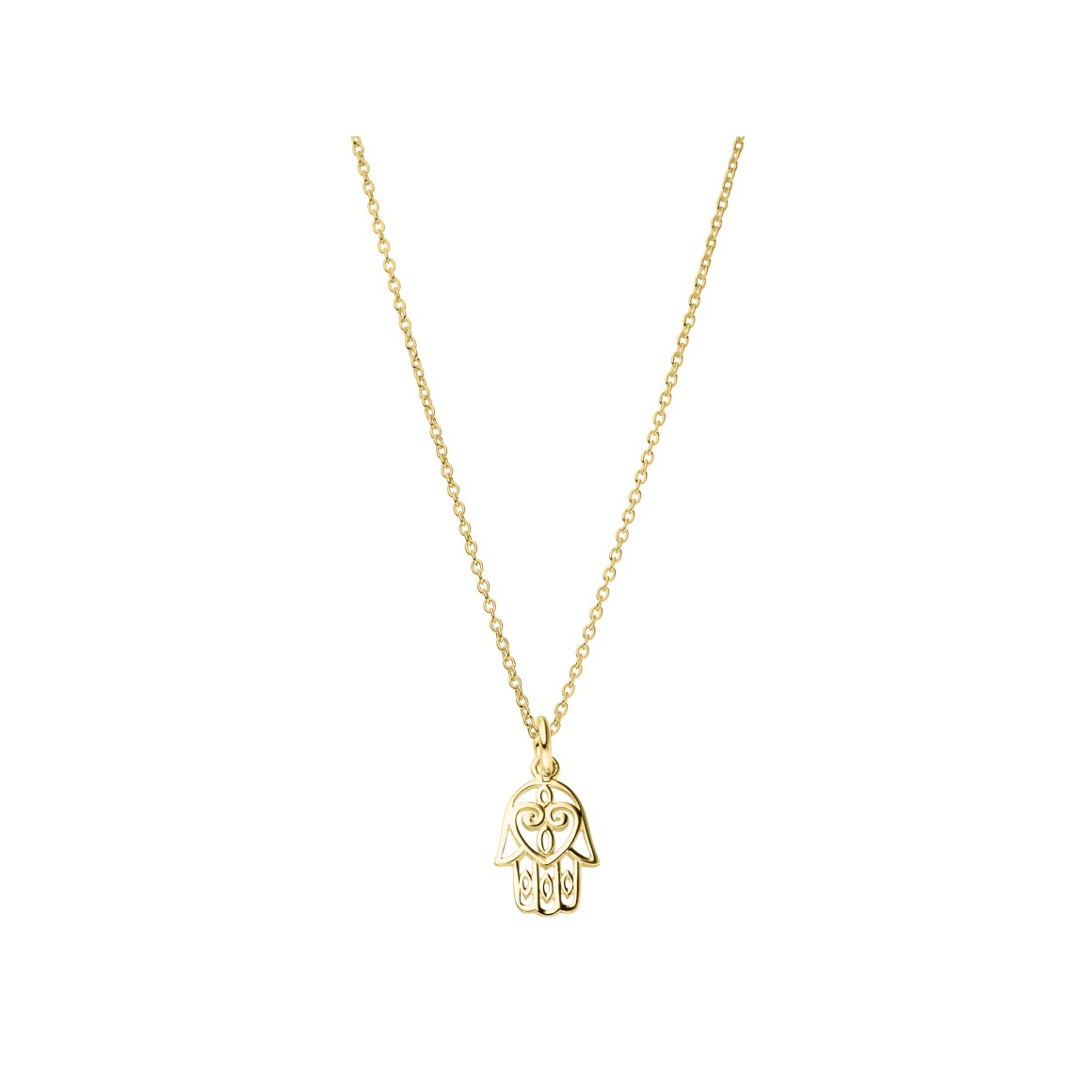 ladies hamsa hand necklace sterling silver gold plated