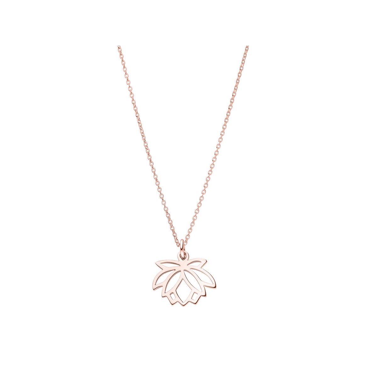 lotus flower necklace sterling silver rosegold-plated