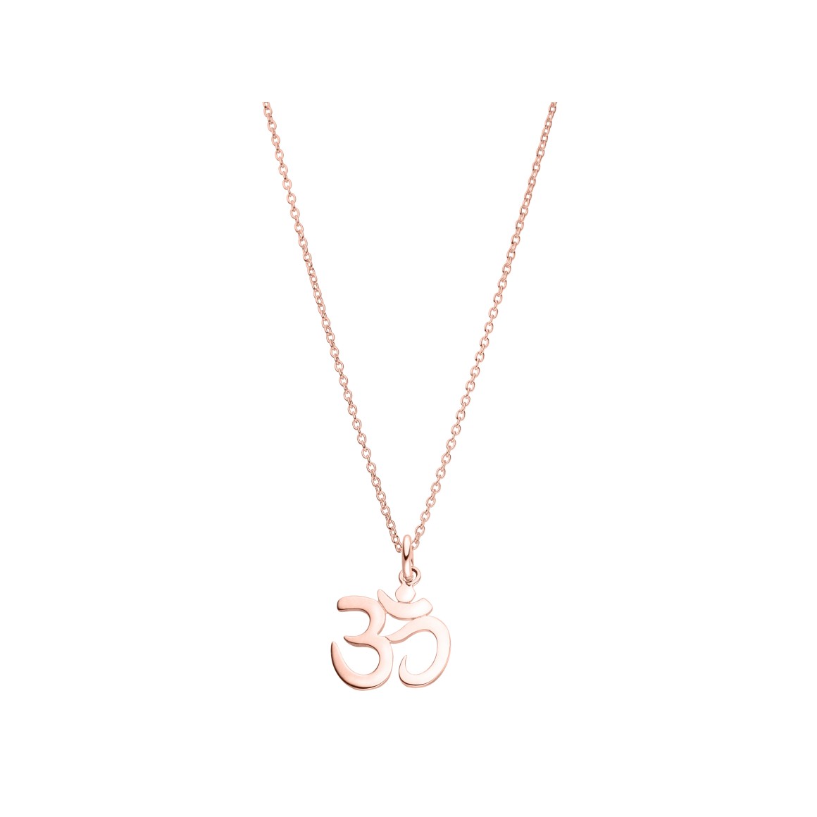 ladies Om necklace sterling silver rosegold-plated