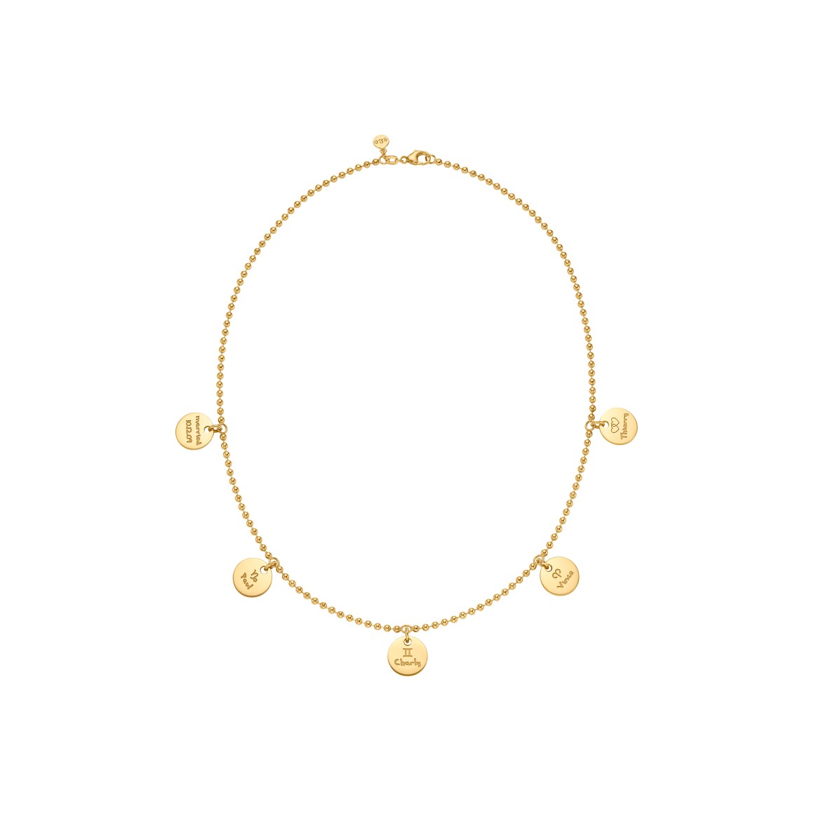 classic family necklace 18 karat gold