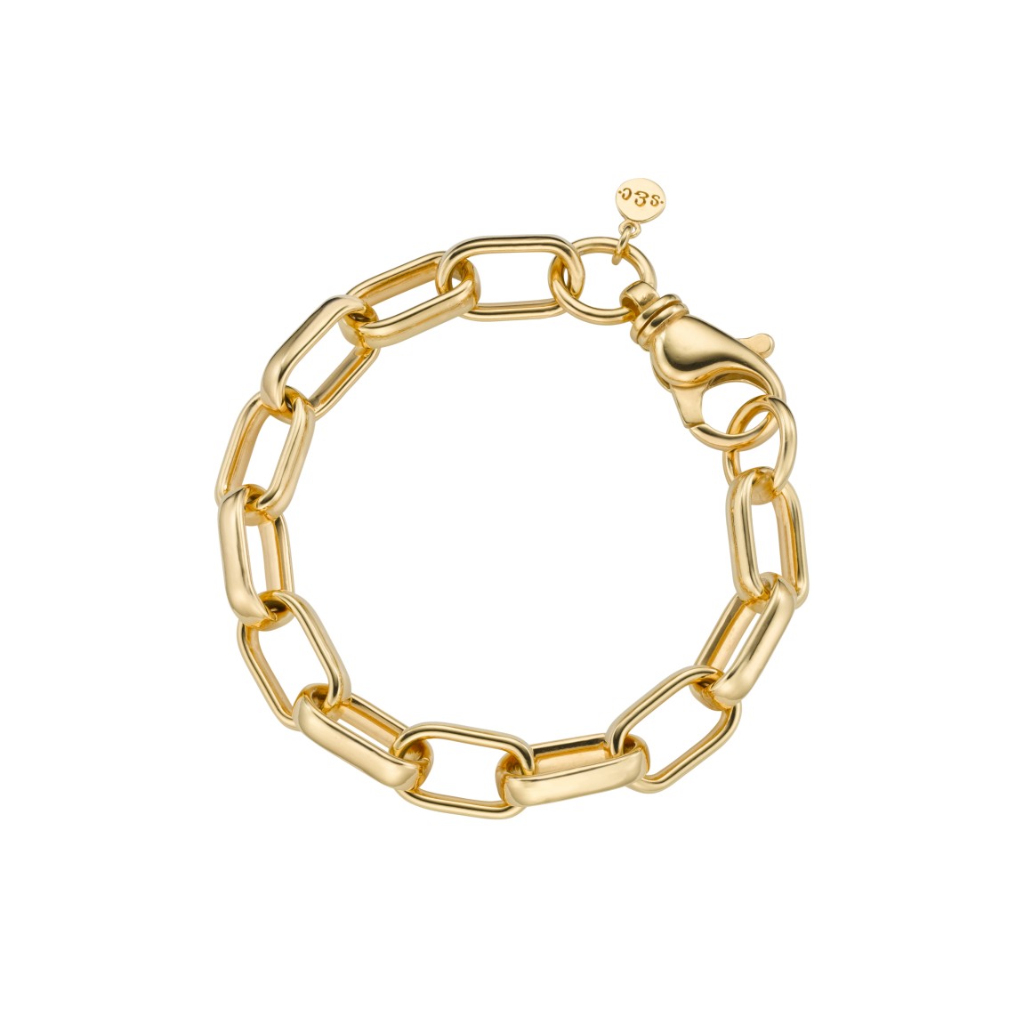 chunky link bracelet Sterling silver gold-plated