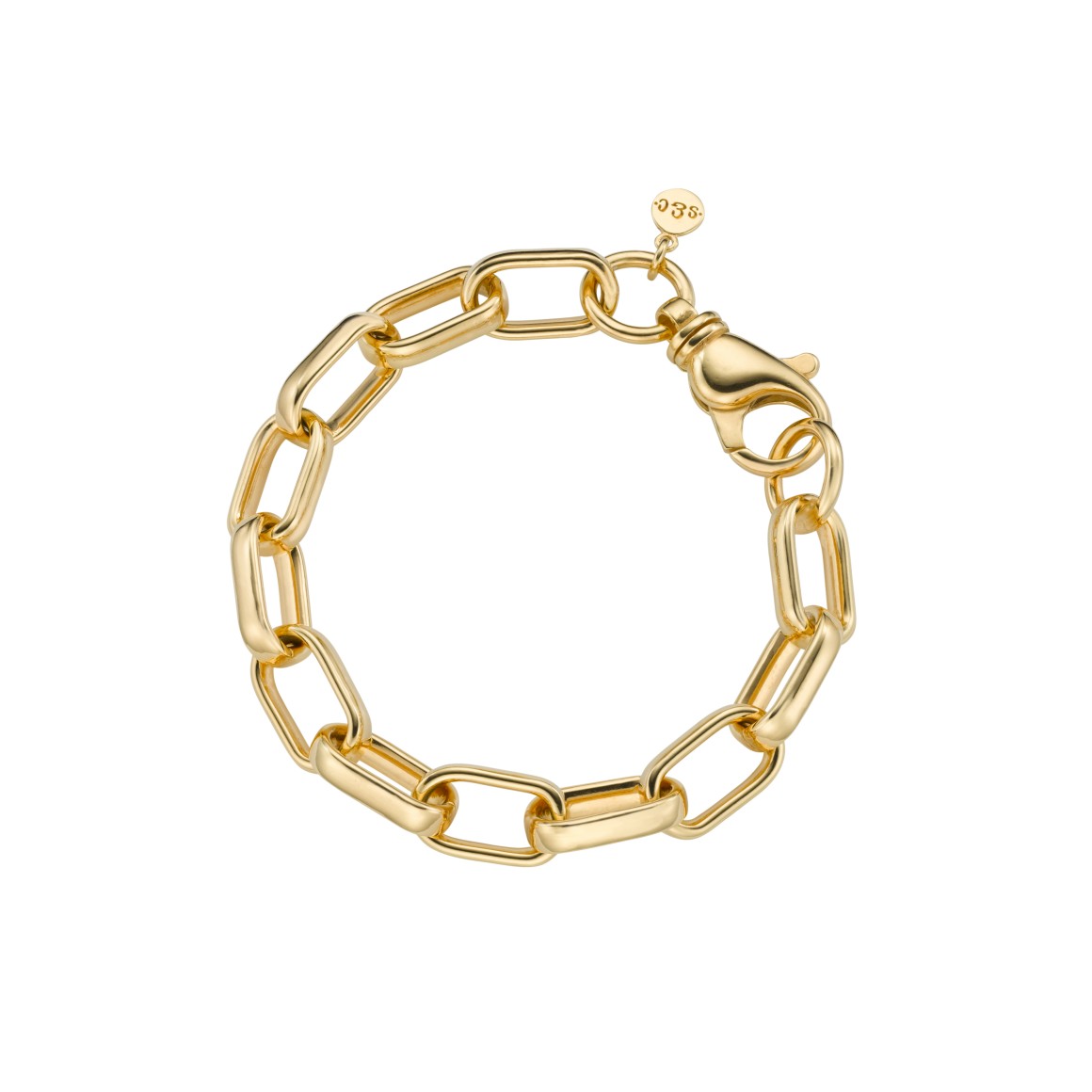 chunky link bracelet Sterling silver gold-plated