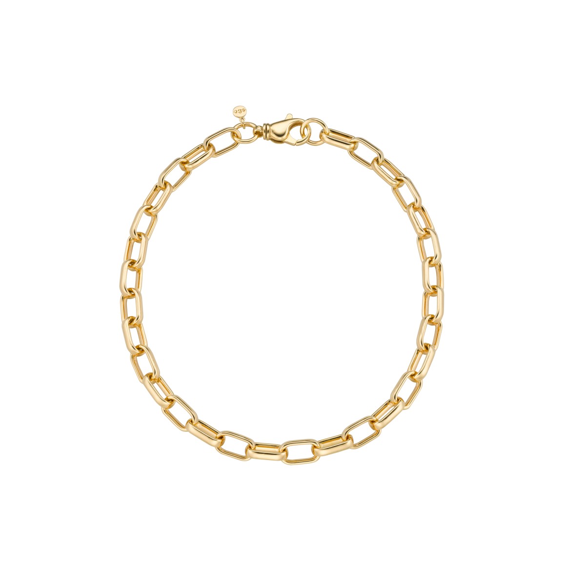 chunky short link chain sterling silver gold-plated