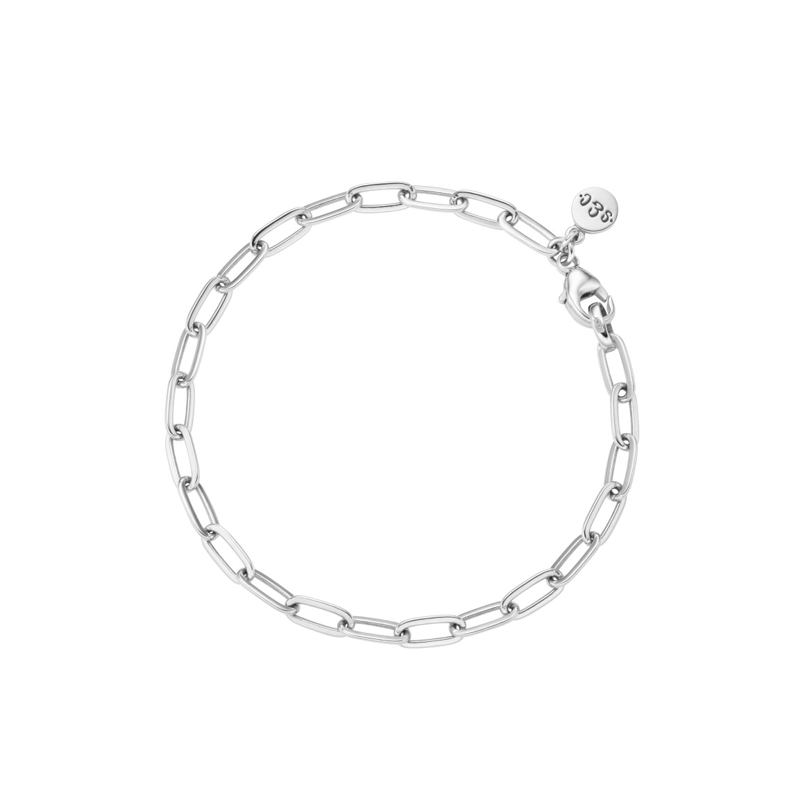 link bracelet bold 18 karat white gold