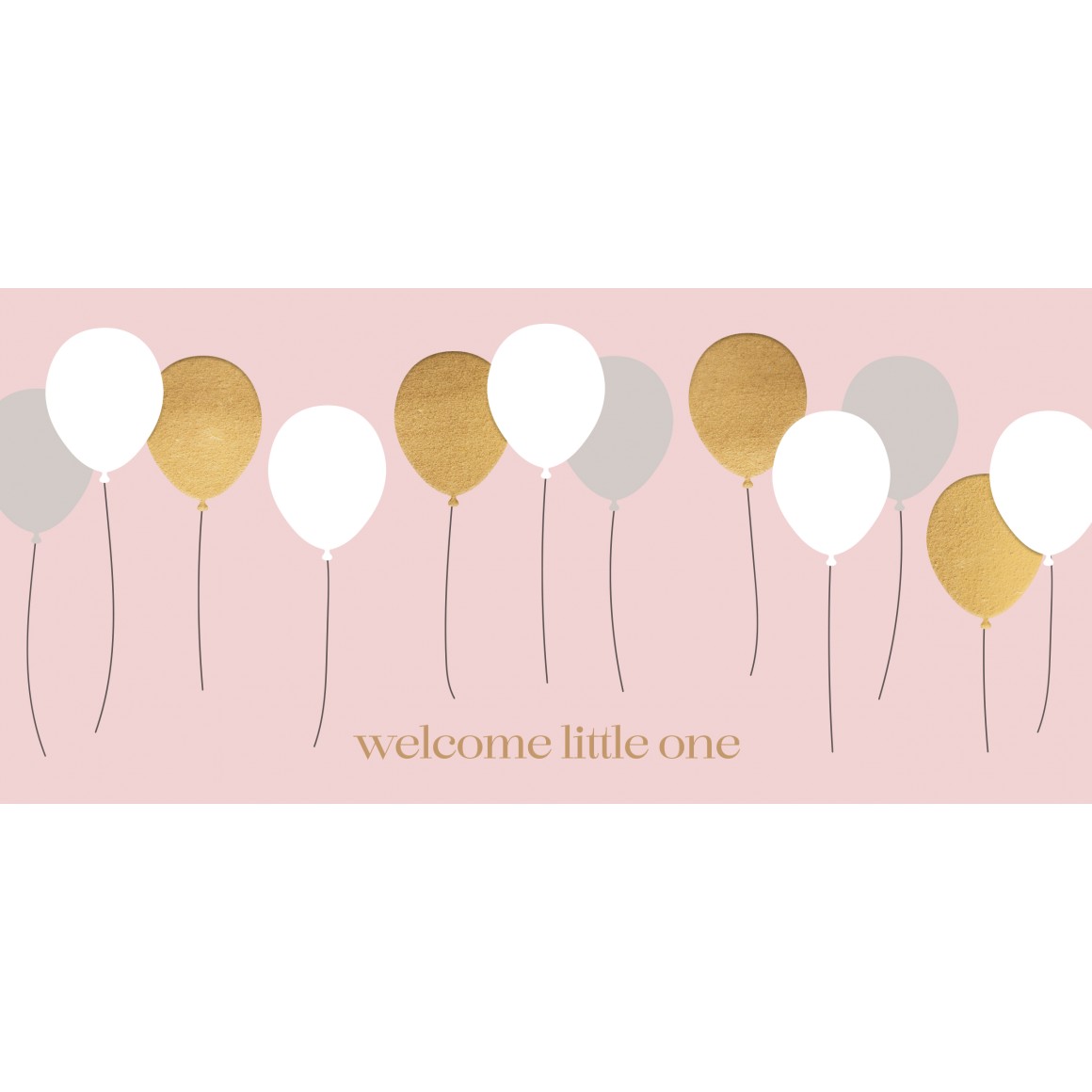card welcome little one rose