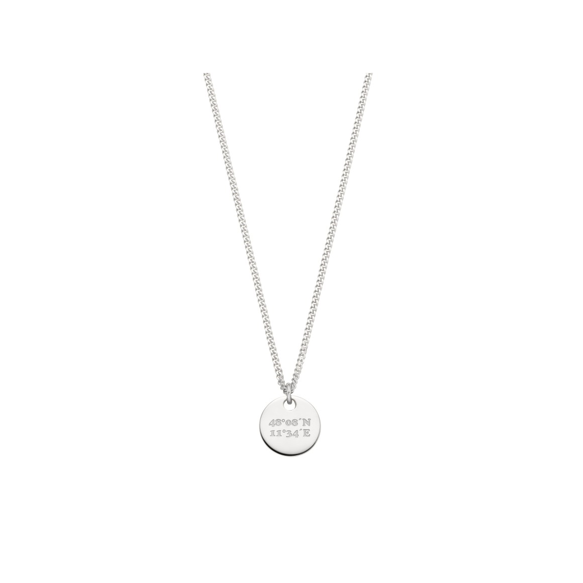 ladies necklace with engraving sterling silver