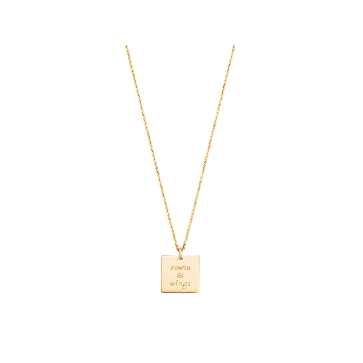 square necklace 18 karat gold