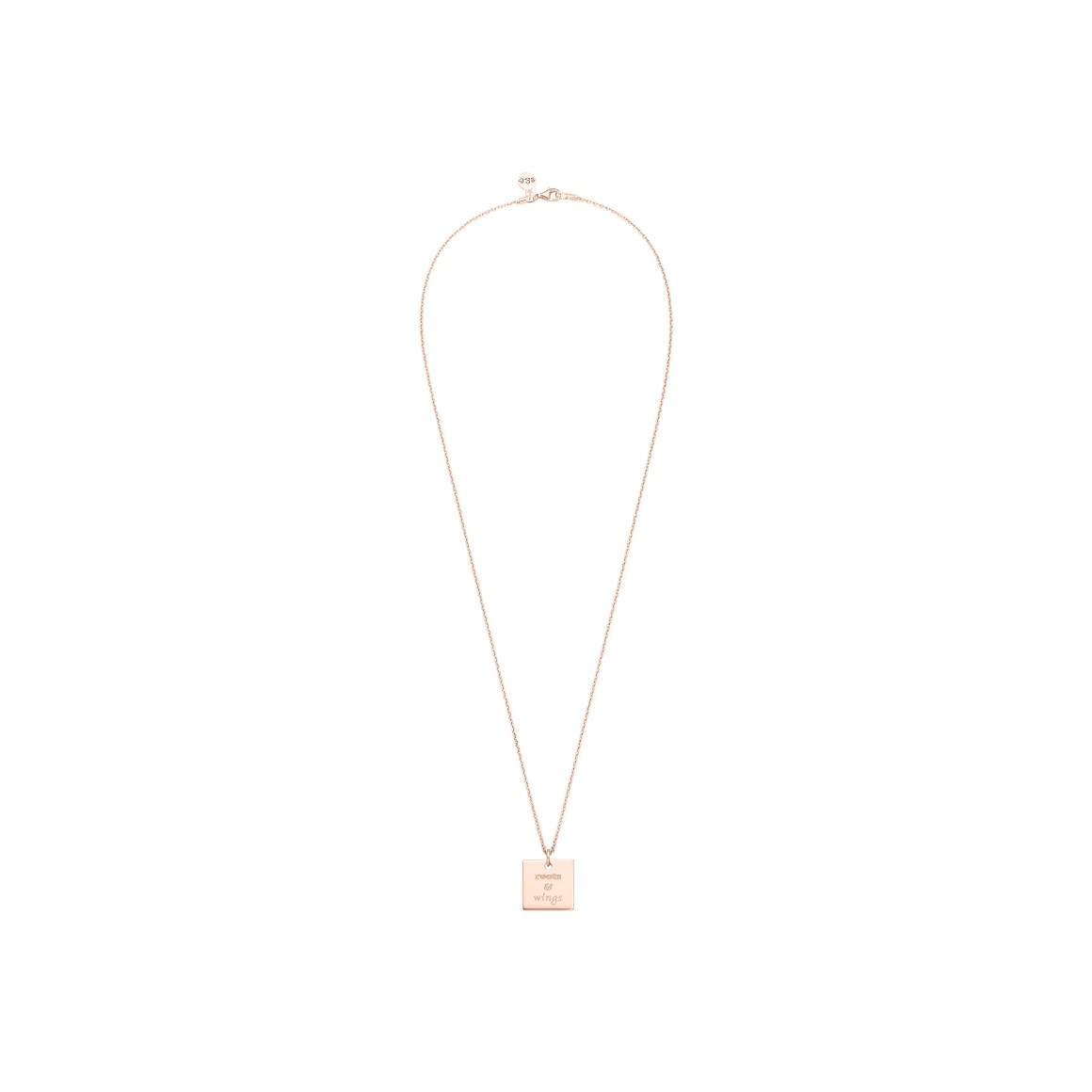 square necklace 18 karat rose gold