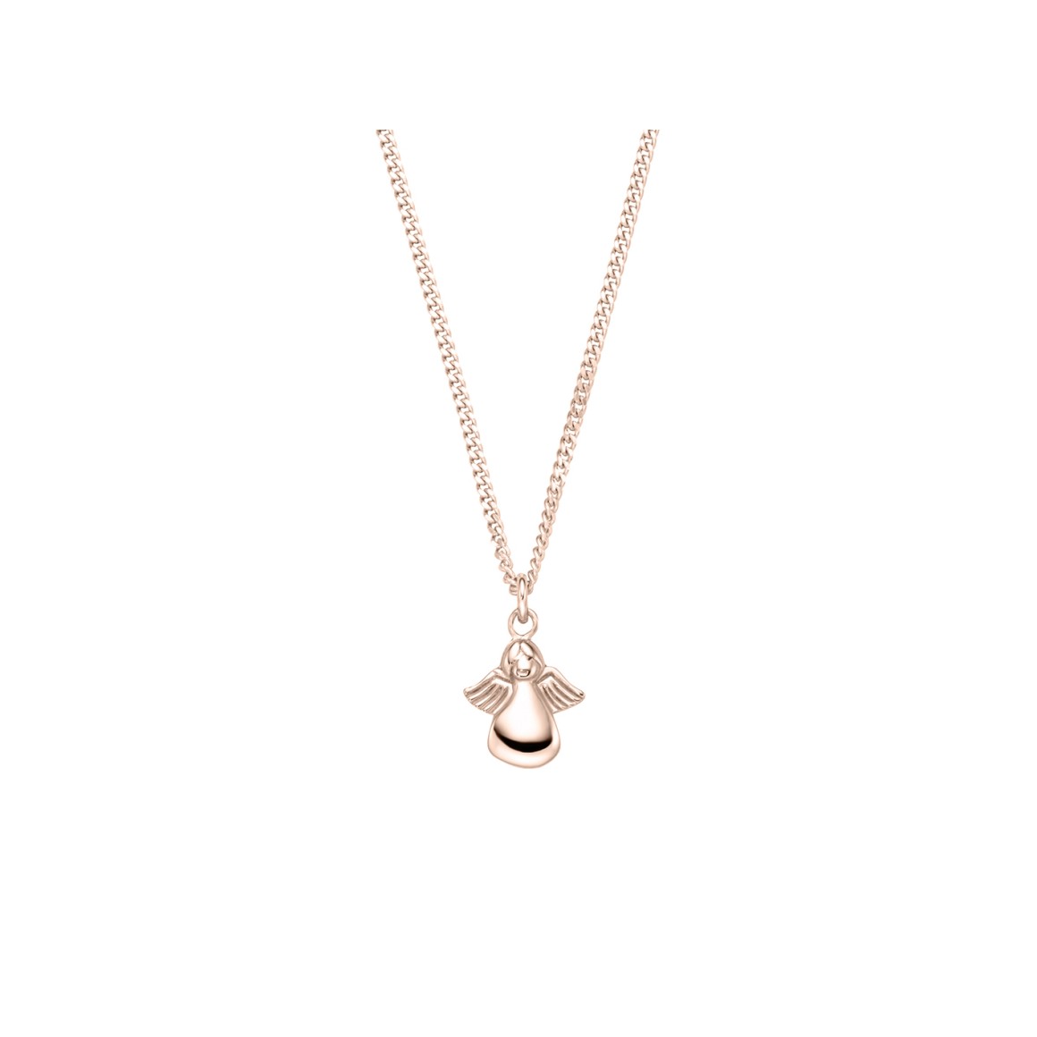 kids angel necklace 18 karat rose gold