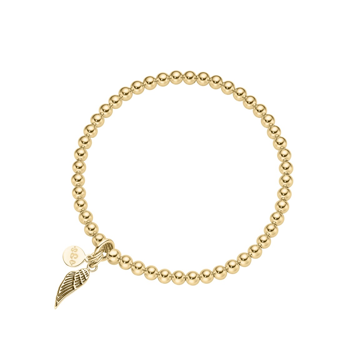 ladies bracelet angel wing sterling silver gold plated