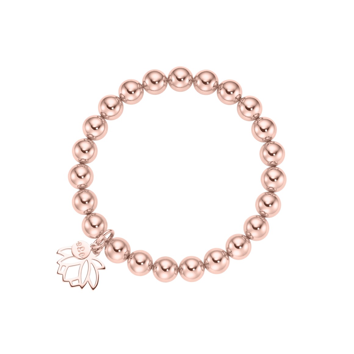 ladies bracelet lotus flower sterling silver rose gold plated