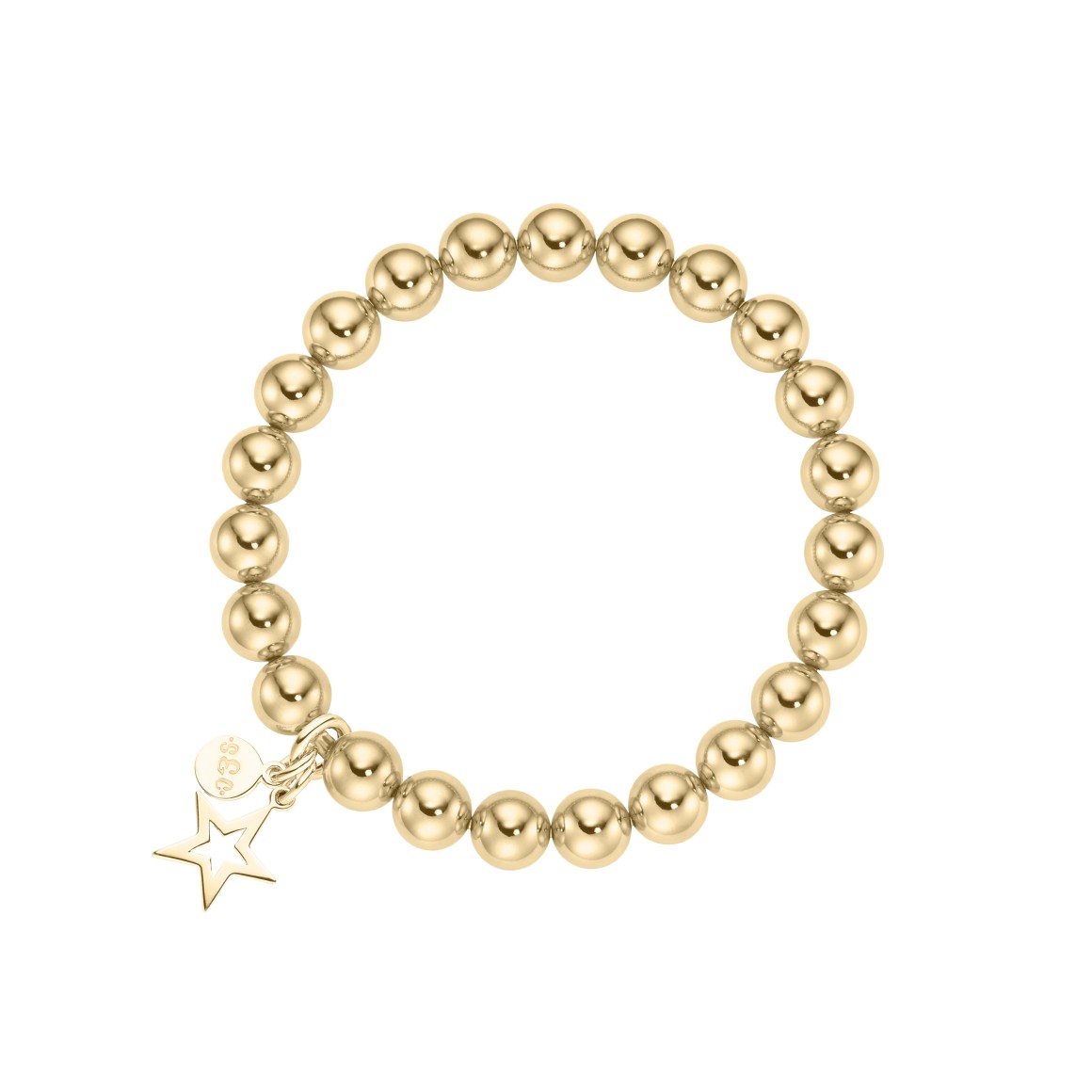 ladies bracelet star cutout sterling silver gold-plated