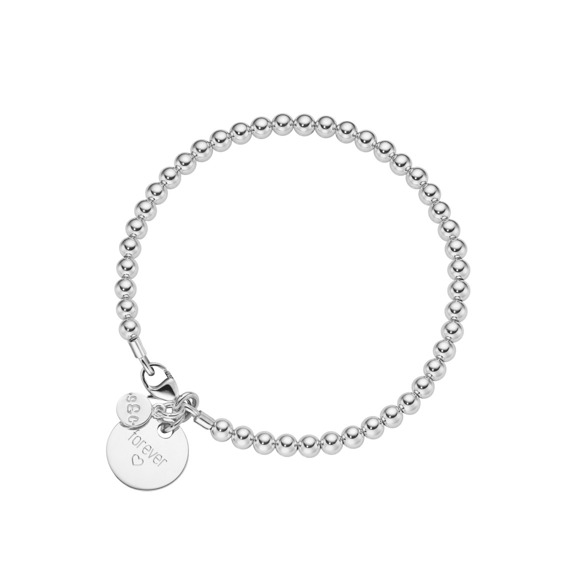 ladies engraving bracelet 18 karat white gold