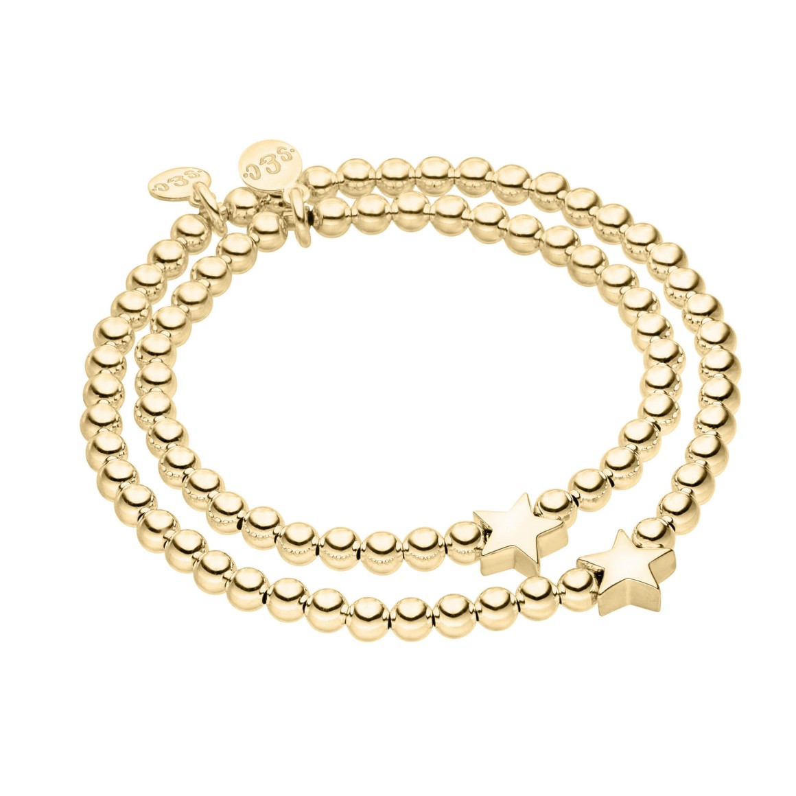 Mother & daughter set star sterling silver gold plated