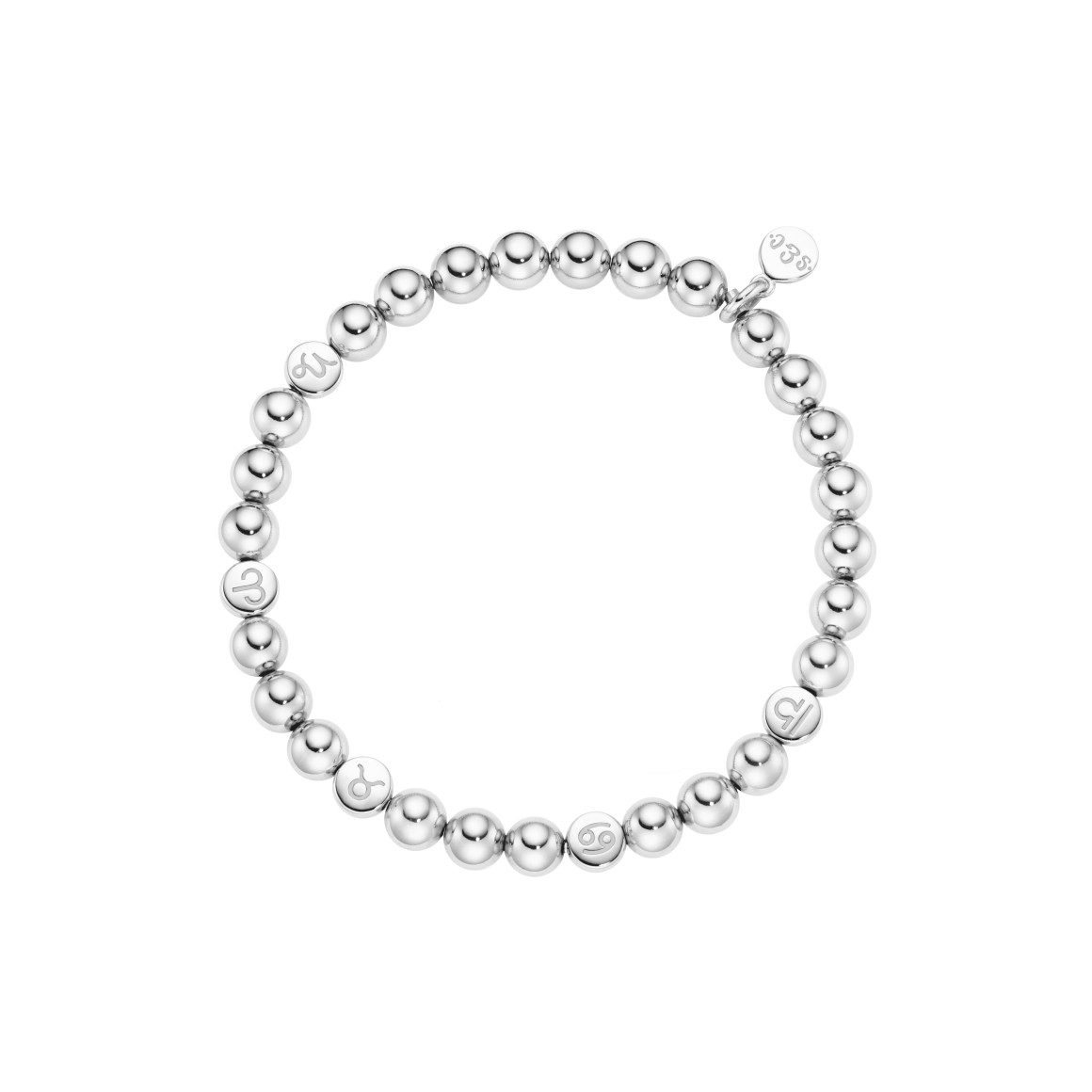 name bracelet classic large beads sterling silver