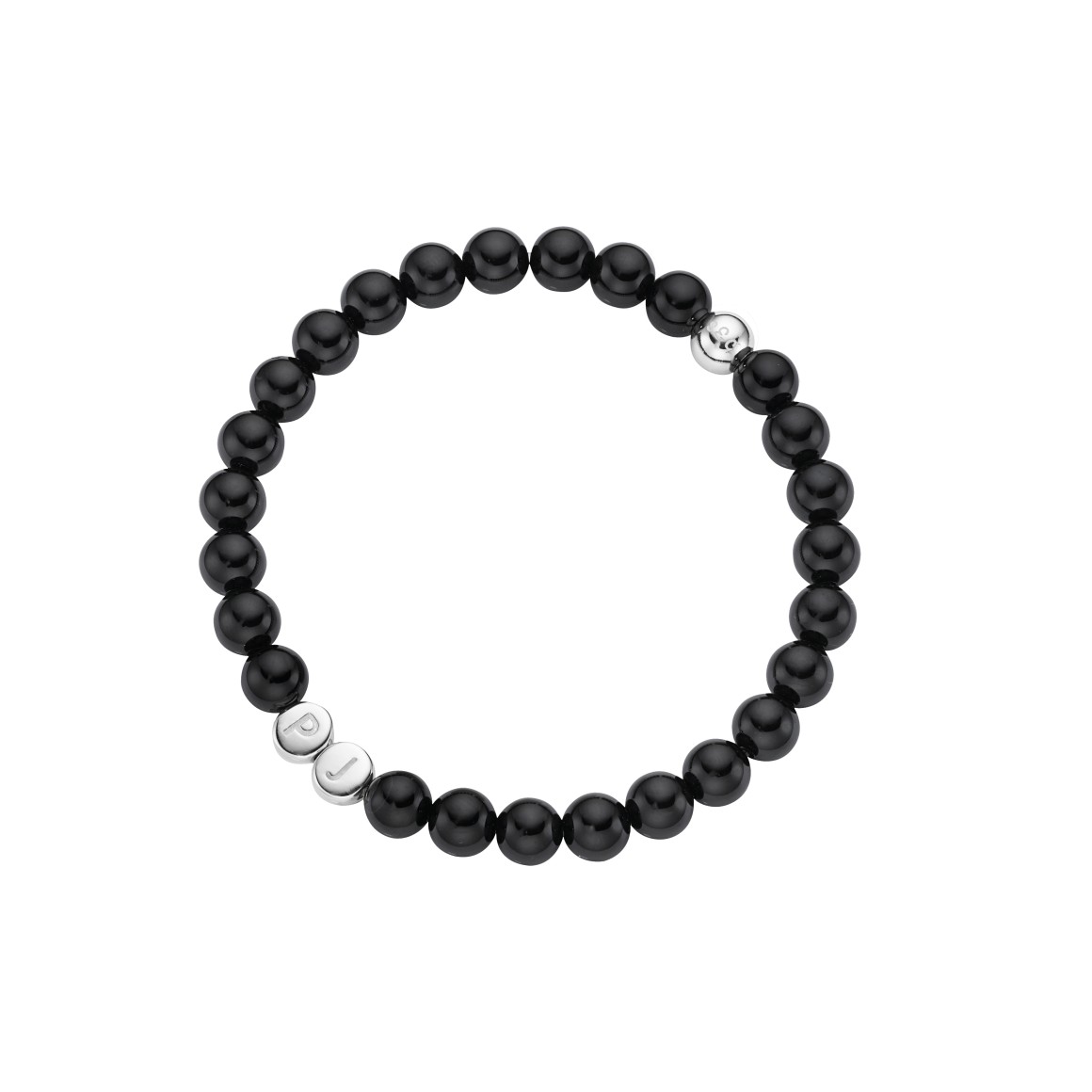 name bracelet classic polished black onyx sterling silver